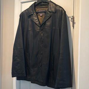 Black Leather Mens Jacket